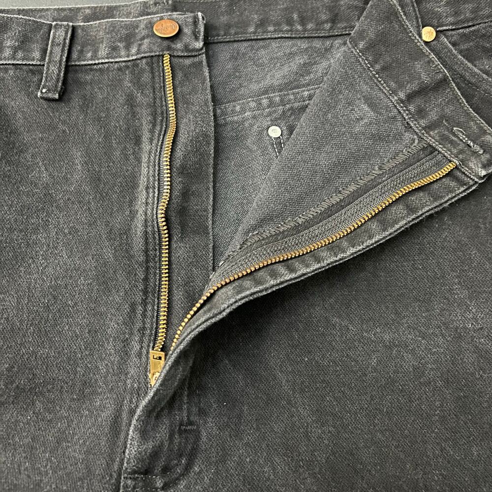 Wrangler Black Straight Leg Denim Jeans Big and Tall 13MWZWK | Men's Size 48X34 - Picture 3 of 8